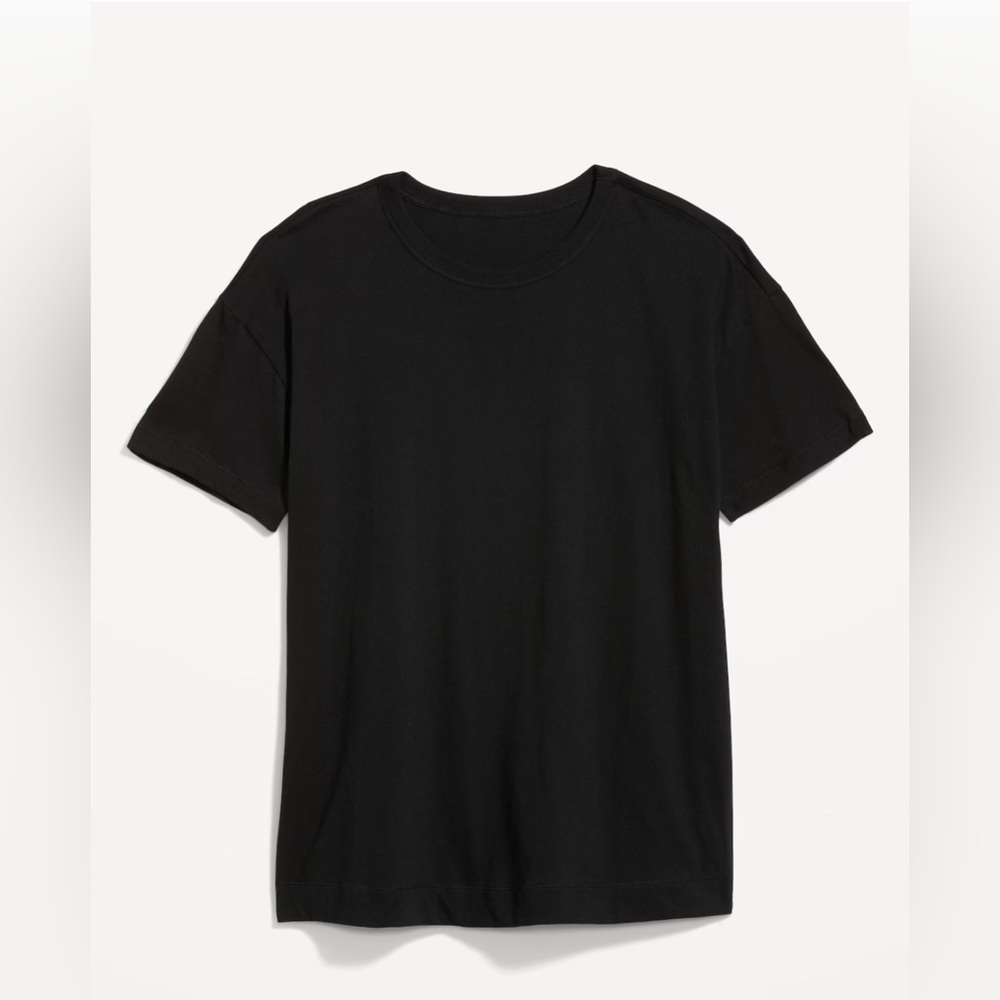 🆕 Old Navy Women's Oversized EveryWear Tunic T-Shirt Short Sleeve Black S 4-6 - Picture 8 of 16